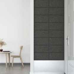 Panneaux muraux 12 pcs Gris foncé 60x30 cm Tissu 2,16 m² 