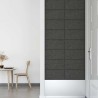 Panneaux muraux 12 pcs Gris foncé 60x30 cm Tissu 2,16 m² 