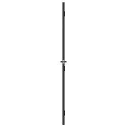 Porte intérieure mince noir 93x201,5 cm verre trempé aluminium 
