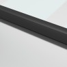 Porte intérieure mince noir 93x201,5 cm verre trempé aluminium 