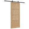Porte Coulissante avec Kit de Quincaillerie 83x202 cm Bois Massif en Pin 
