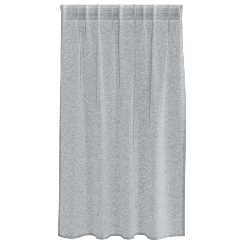Rideaux 2 pcs Gris foncé 140 x 140 cm Polyester 