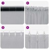 Rideaux 2 pcs Gris foncé 140 x 140 cm Polyester 