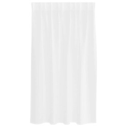 Rideaux avec des rideaux 2 pcs Blanc 140 x 140 cm Polyester 
