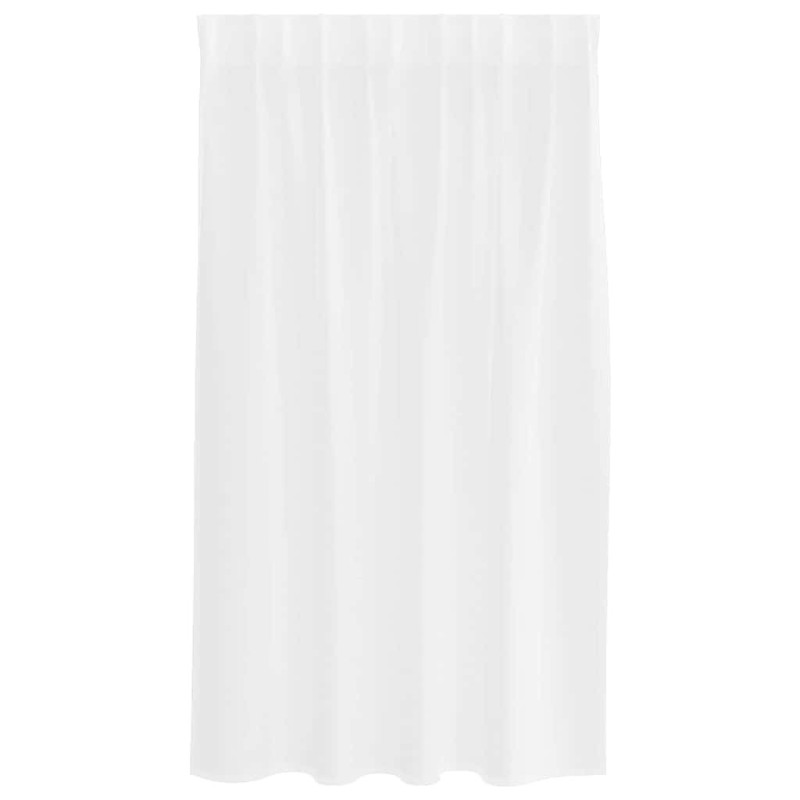 Rideaux avec des rideaux 2 pcs Blanc 140 x 140 cm Polyester 