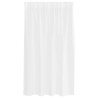 Rideaux avec des rideaux 2 pcs Blanc 140 x 140 cm Polyester 
