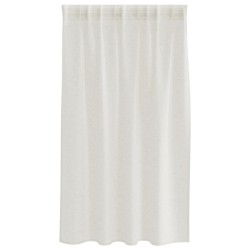 Rideaux avec des rideaux 2 pcs Crème 140 x 140 cm Polyester 