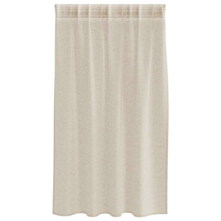 Rideaux avec des rideaux 2 pcs Sable 140 x 140 cm Polyester 