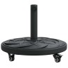 Base de parasol avec roues pour poteaux de Ø38-48 mm, 13 kg, ronde 