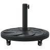 Base de parasol avec roues pour poteaux de Ø38-48 mm, 13 kg, ronde 