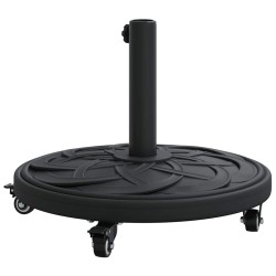 Base de parasol avec roues pour poteaux de Ø38-48 mm, 13 kg, ronde 