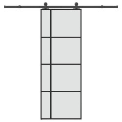 Porte coulissante avec kit de quincaillerie 76x205 cm Verre ESG 