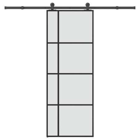 Porte coulissante avec kit de quincaillerie 76x205 cm Verre ESG 