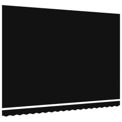 Tissu de Remplacement d'Auvent pour Cadre de 4.5x3.5 m Noir 