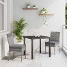 Set de jardin 3 pièces en rotin synthétique gris 