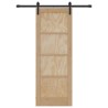 Porte Coulissante avec Kit Quincaillerie 73,5x198,5 cm Bois Massif Pin 
