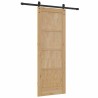 Porte Coulissante avec Kit Quincaillerie 73,5x198,5 cm Bois Massif Pin 