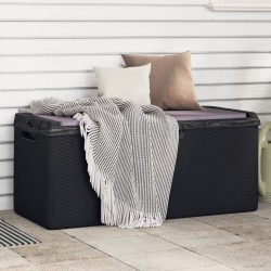 Boîte de rangement jardin coussin de siège anthracite 350 L PP 