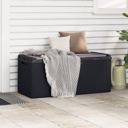 Boîte de rangement jardin coussin de siège anthracite 350 L PP 