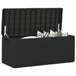 Boîte de rangement jardin coussin de siège anthracite 350 L PP 