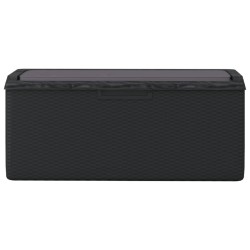 Boîte de rangement jardin coussin de siège anthracite 350 L PP 