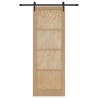 Porte coulissante avec kit de matériel 'ORKDAL'en bois de pin solide 
