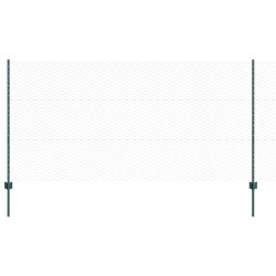 Poteaux de clôture 5 pcs U-Channel vert 120 cm en acier 
