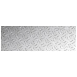 Plaques en Aluminium à Motif en Damier 2 pcs Antidérapantes 90x30 cm 