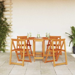 Ensemble de jardin en bois d'acacia 5 pièces - Pliable 