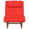 Chaises Longues à Bascule avec Coussins 2 pcs en Bois Massif Acacia 