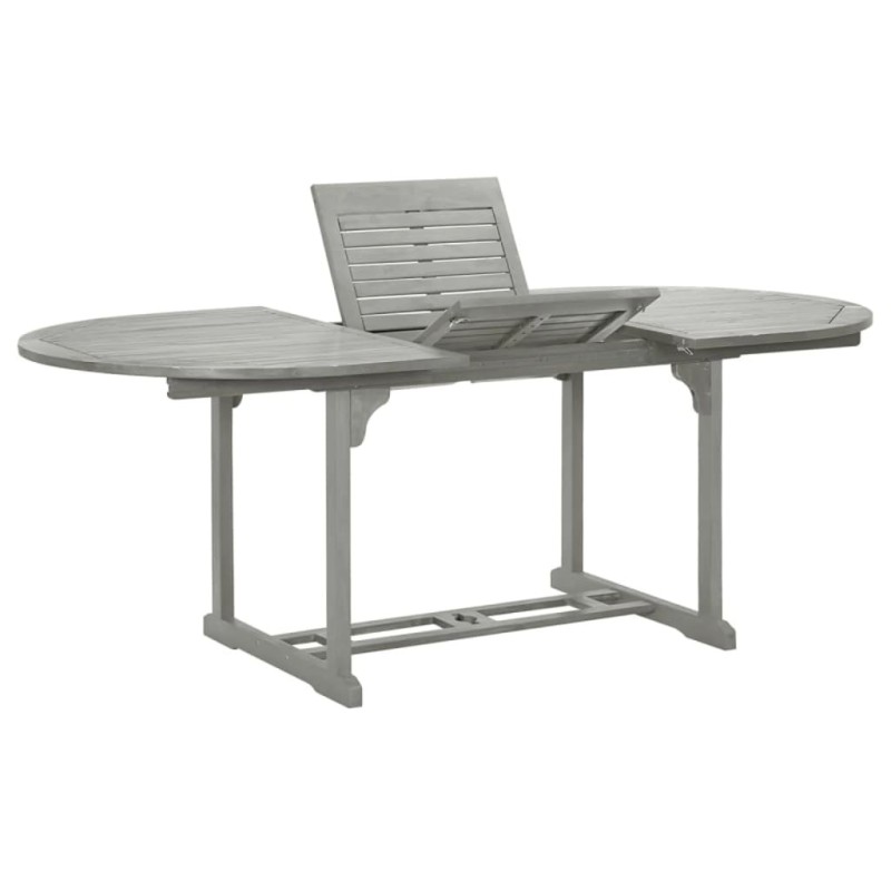 Table de jardin Gris 200x100x75 cm Bois d'acacia massif Table de jardin Gris 200x100x75 cm Bois d'acacia massif