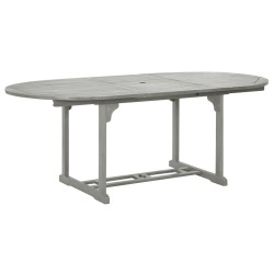 Table de jardin Gris 200x100x75 cm Bois d'acacia massif 
