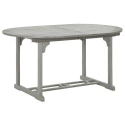 Table de jardin Gris 200x100x75 cm Bois d'acacia massif 