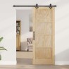 Porte coulissante ensemble quincaillerie 'ORKDAL'en bois massif de pin 