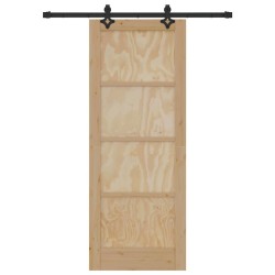 Porte coulissante ensemble quincaillerie 'ORKDAL'en bois massif de pin 