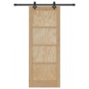 Porte coulissante ensemble quincaillerie 'ORKDAL'en bois massif de pin 