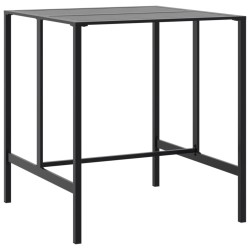 Table de bar noir 100x100x110 cm acier enduit de poudre 