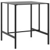Table de bar noir 100x100x110 cm acier enduit de poudre 