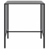Table de bar noir 100x100x110 cm acier enduit de poudre 