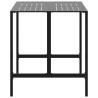 Table de bar noir 100x100x110 cm acier enduit de poudre 