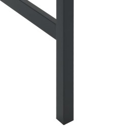 Table de bar noir 100x100x110 cm acier enduit de poudre 