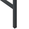 Table de bar noir 100x100x110 cm acier enduit de poudre 