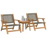Chaises de Jardin avec Table - 3 pièces en Bois d'Acacia Massif Gris 