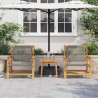Chaises de Jardin avec Table - 3 pièces en Bois d'Acacia Massif Gris 