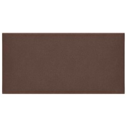Panneaux muraux 12 pcs Marron 30x15 cm Similicuir 0,54 m² 