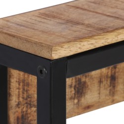 Porte-manteau 87x10x27 cm bois de manguier massif brut 
