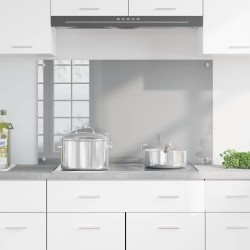 Éclairage de dosseret de cuisine gris clair 100x60x0,6 cm verre trempé 