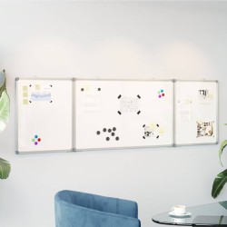 Tableau blanc magnétique pliable 160x50x1,7 cm aluminium 