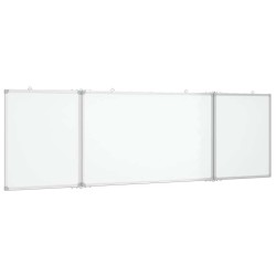 Tableau blanc magnétique pliable 160x50x1,7 cm aluminium 