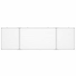 Tableau blanc magnétique pliable 160x50x1,7 cm aluminium 
